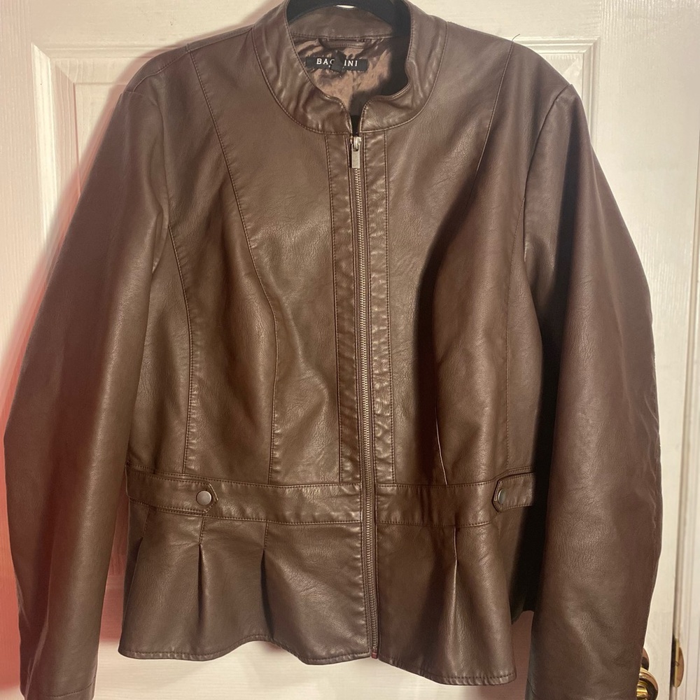 Faux leather jacket
